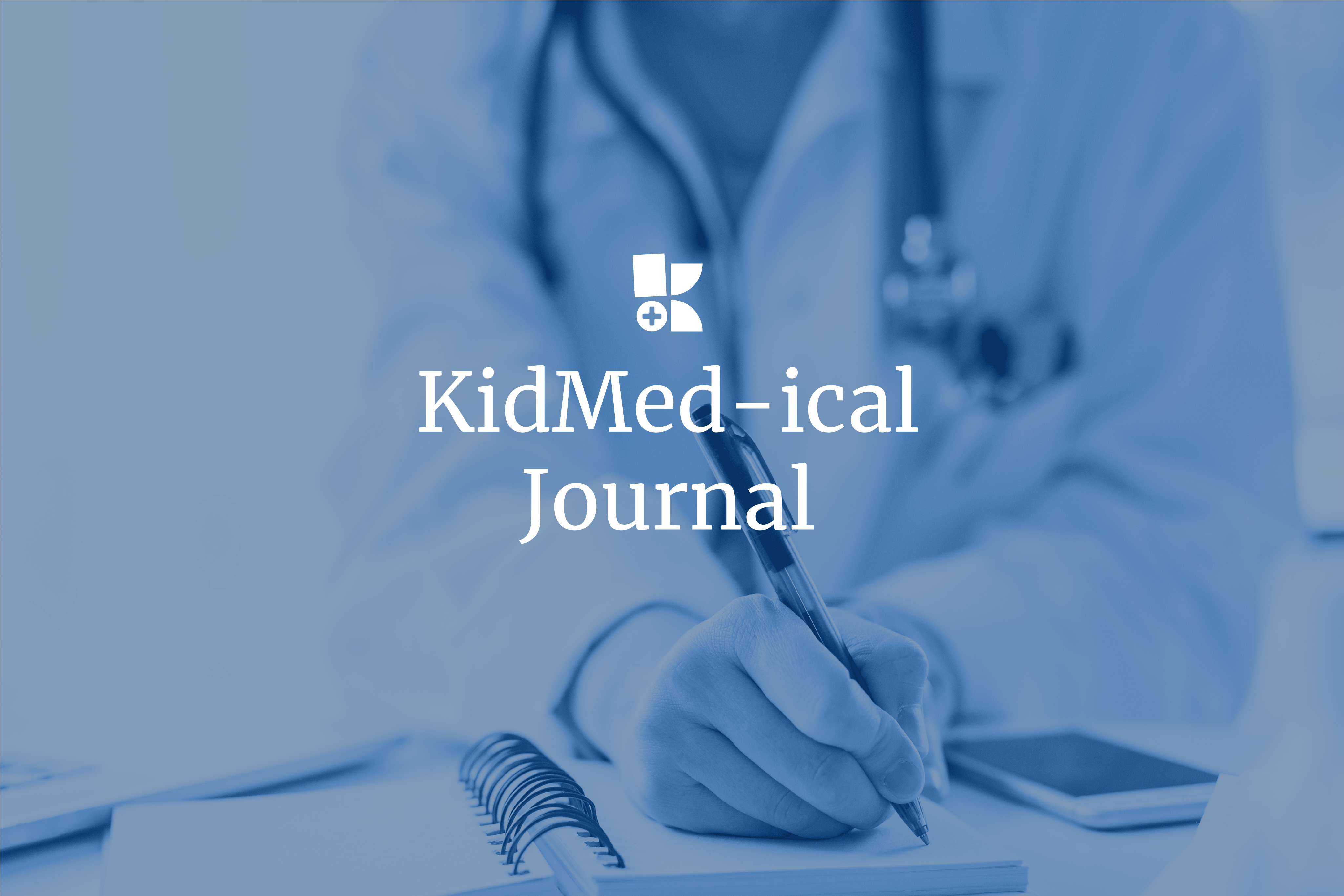 Kid-Medical Journal title with image of medical professional writing a note